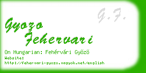 gyozo fehervari business card